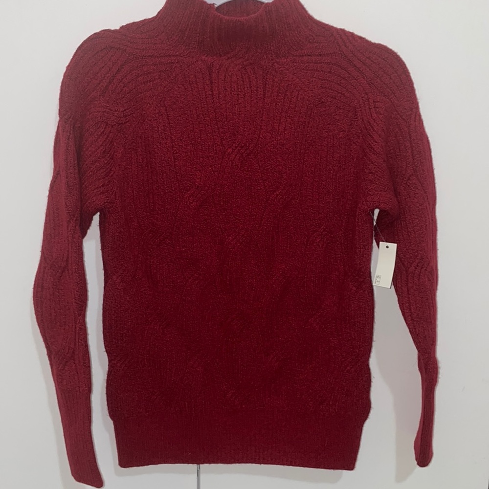 Red knit sweater